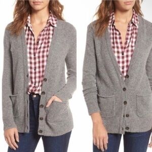 Madewell Coffeeshop Gray merino wool cardigan